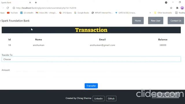 Basic Banking System | Web Development Intern| Internship Task | Chirag Sharma| #GRIPJULY21 | смотреть онлайн