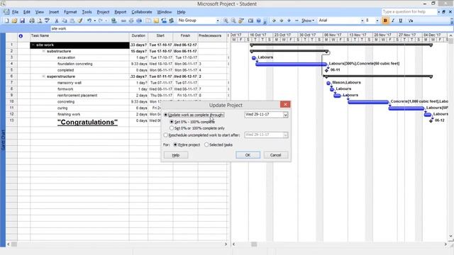SET BASELINE & TRACK Project PROGRESS in MS Project 2007 | WoW смотреть онлайн
