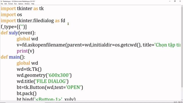 Python #82: Hộp thoại lấy đường dẫn FileDialog | File Chooser | Thiết kế giao diện tkinter смотреть онлайн