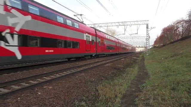 Электропоезд ЭШ2-023 (ТЧ-50) пригородный поезд "Аэроэкспресс" №7219 Москва - а/п Домодедово.