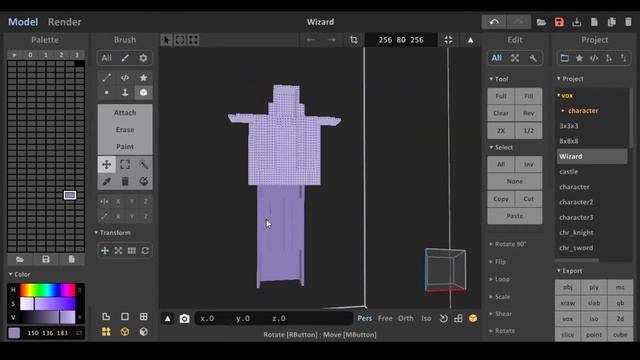 MagicaVoxel - как создать 3d персонажа смотреть онлайн