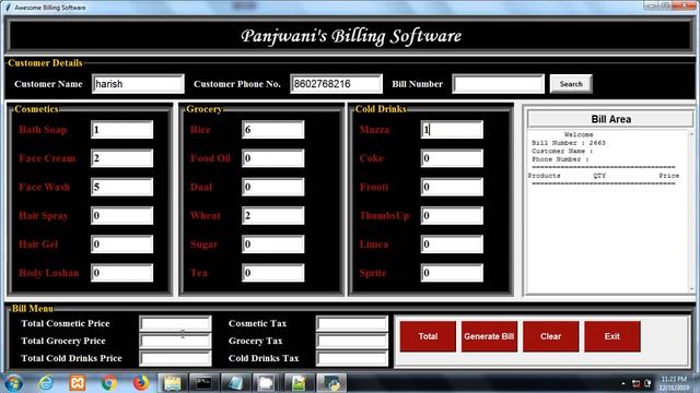 Billing Application Project Python Tkinter with report and ppt | Python Tkinter смотреть онлайн
