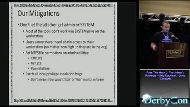 DerbyCon 3 0 2201 Pass The Hash 2 The Admin S Revenge Skip Duckwall Chris Campbell смотреть онлайн