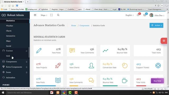 Robust Admin dashboard free Download смотреть онлайн