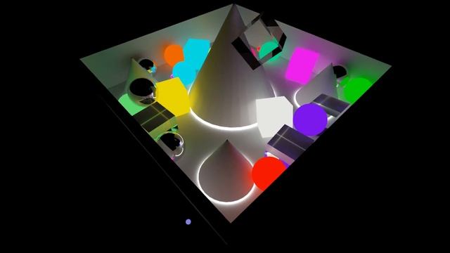 Игра со светом. Падающие кубы, шарики. 3D Rendering. смотреть онлайн