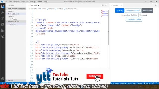 How to create button using bootstrap l Tutorials Tuts смотреть онлайн