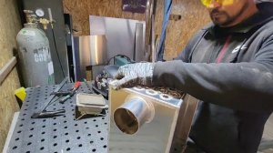 ПЕЧКА В ГАРАЖ ТЕПЛООБМЕННИК ДЛЯ ГАЗОВОЙ ГАРЕЛКИ