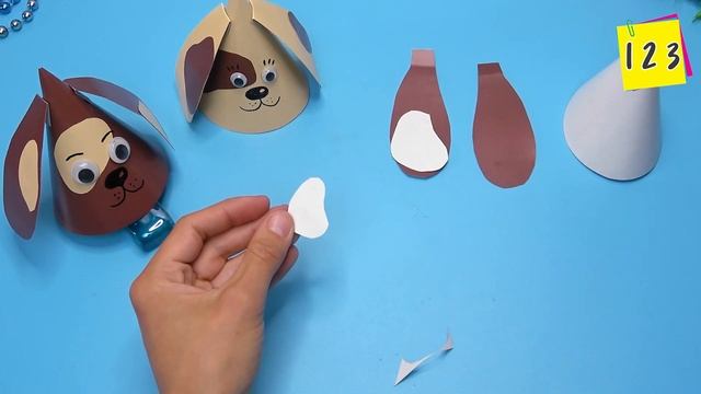 How To Make Paper DOG | Easy Paper Crafts | Paper DOG Face