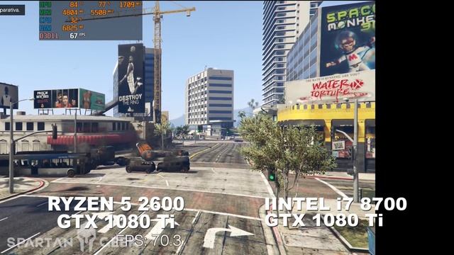 Ryzen 5 2600 vs Intel i7 8700 Levantando GTX 1080 Ti: 3 Juegos en Comparativa | Spartan Geek смотреть онлайн