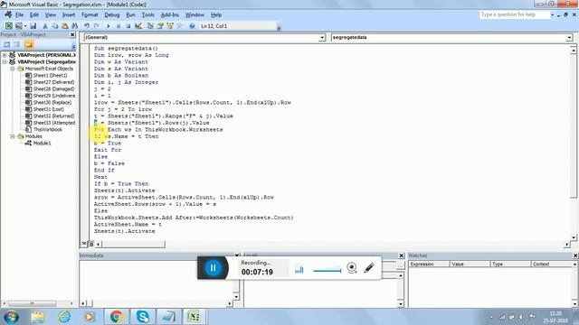 VBA code to create new sheets in excel and copy the data using criteria смотреть онлайн