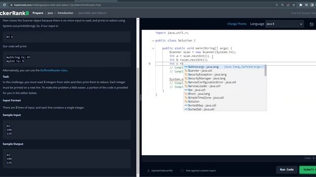 3 . Java Stdin and Stdout of Using java By Hackerrank смотреть онлайн