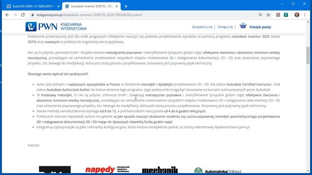 AutoCAD 2013-2020 i Autodesk Inventor 2019-2020 - Podstawy metodyki projektowania смотреть онлайн