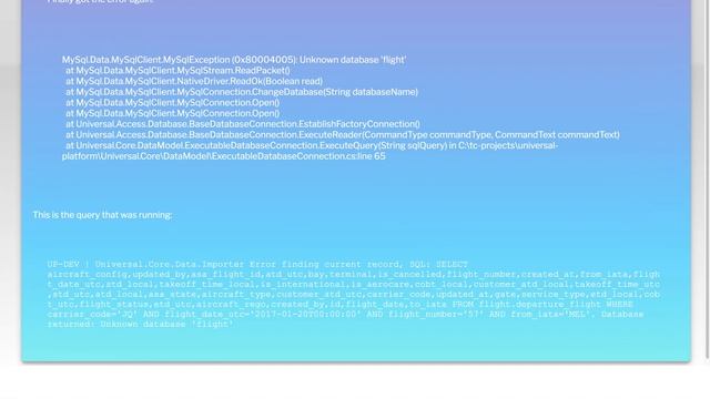 AWS Aurora server sometimes responds with "Unknown Database: ..." смотреть онлайн