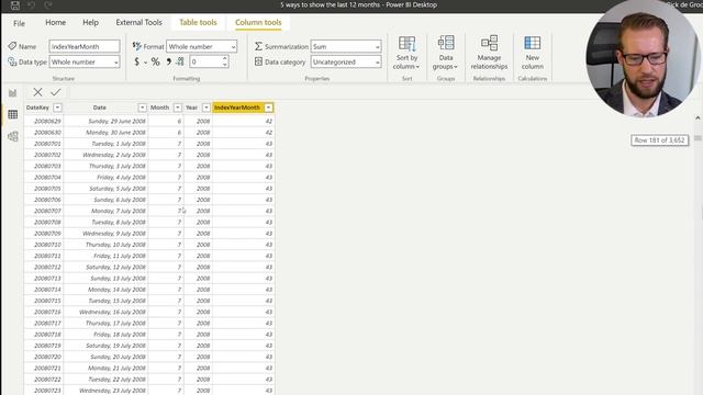 5 ways to calculate last 12 months in DAX for Power BI смотреть онлайн