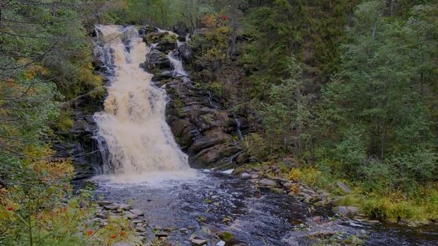 Карелия, водопад "Белые мосты" смотреть онлайн