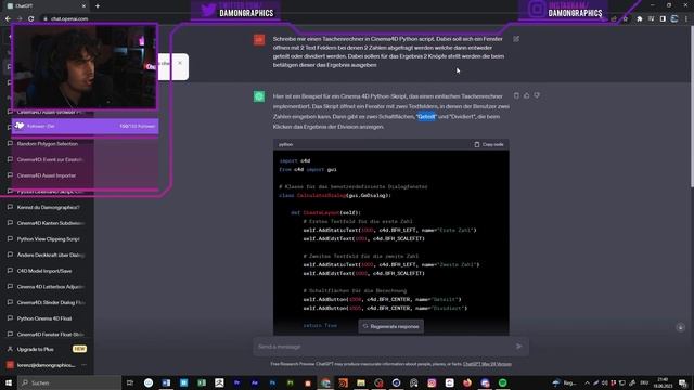 Cinema4D Scripts mit Chat GPT schreiben, Wie man mit Chat GPT Cinema4D Python Scripts schreiben kan смотреть онлайн