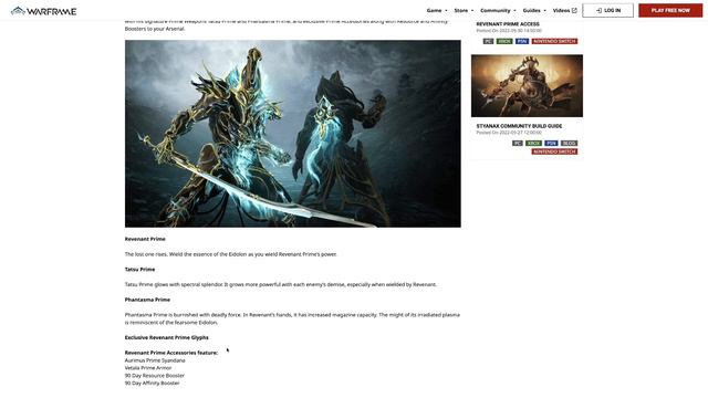 Warframe - Revenant Prime Coming Soon смотреть онлайн