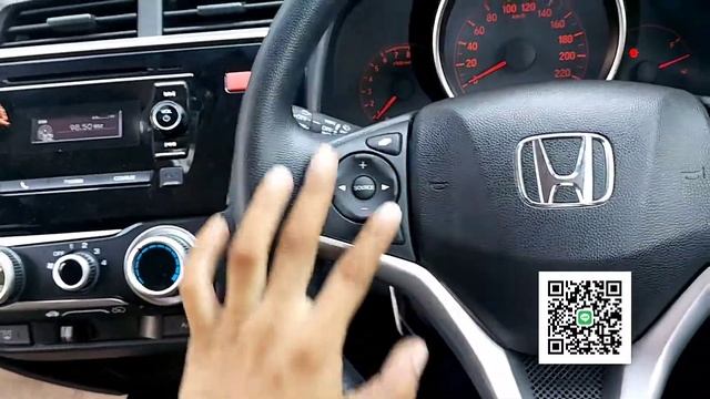 Honda Jazz GK 2014 Auto ติดตั้งปุ่มคอนโทรลพวงมาลัยเข้ากับวิทยุเดิม