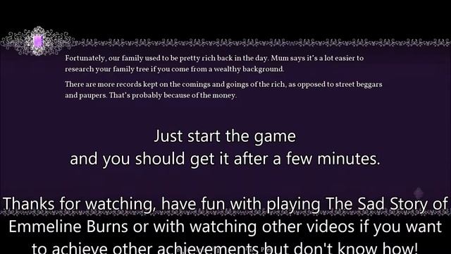 [The Sad Story of Emmeline Burns] Achievement: What's in a name? смотреть онлайн