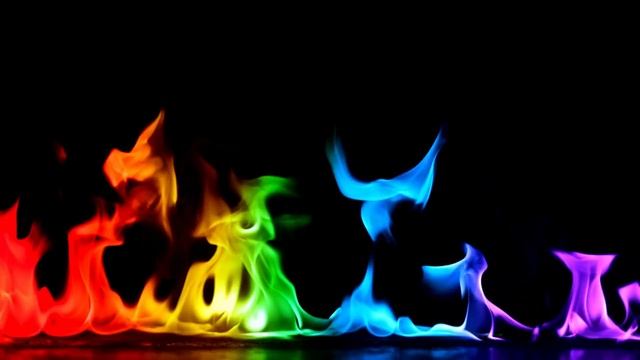 Beautiful Rainbow Flames in 4K UHD! (12 Hours) смотреть онлайн