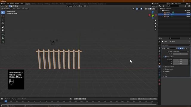 Blender, create a Fence easily... straight or following a curve смотреть онлайн