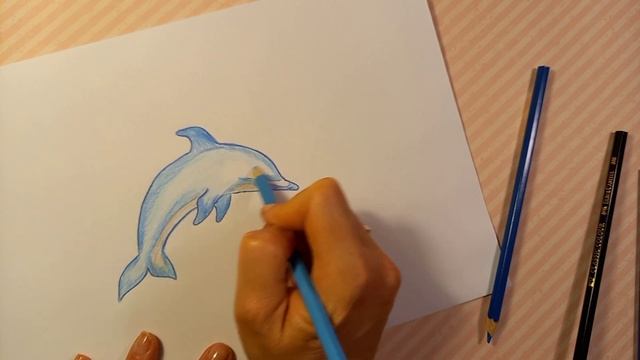 Простые рисунки карандашом / Рисунок Дельфин / Рисунки в скетчбук для начинающих смотреть онлайн