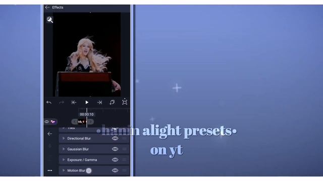 Popular directional blur effect on Alightmotion Tutorial | •hanin alight presets• смотреть онлайн