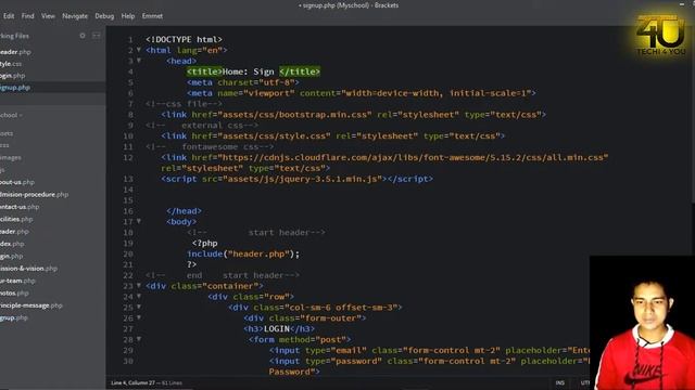 My School Website Add Login || Signup || Logout || Session Functionality In PHP Design signup Part смотреть онлайн