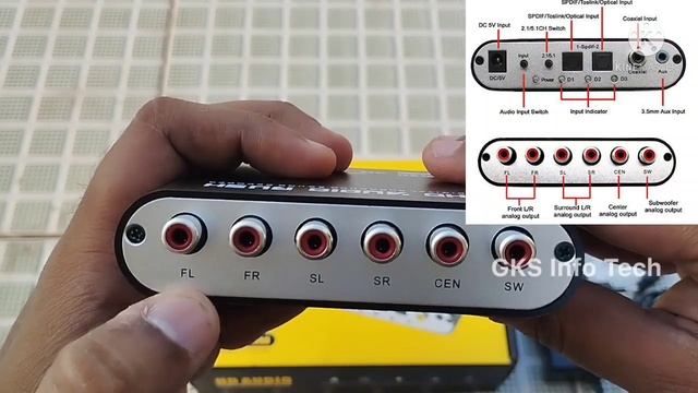 Audio HD Rush Digital Sound Decoder Converter - Optical SPDIF/Coaxial Dolby AC3 DTS to 5.1CH Analog смотреть онлайн