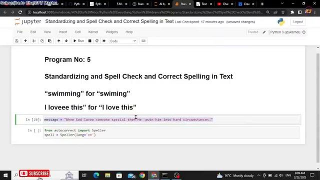 Python Advance Program 5: Spelling Correction In Text In Python | ChatGPT Master смотреть онлайн