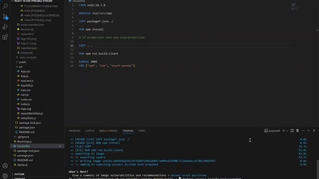 Deploy a Dockerized Node.js and React app in Azure | Web App for Containers Service | step by step смотреть онлайн