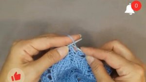 УЗОР СПИЦАМИ  ДВОЙНОЙ НАКИД + СХЕМА// KNITTING PATTERN  DOUBLE  CAPE