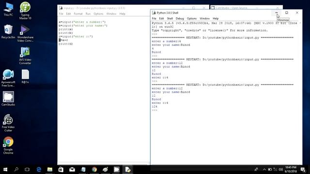 Python Basic: 2 getting input from keyboard and some data types смотреть онлайн