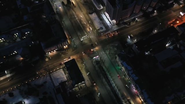 Ночной Барнаул глазами птичьего полета. Night Barnaul смотреть онлайн