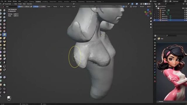 Создаю 3Д персонажа | Blender 3.6 | Sculpting смотреть онлайн