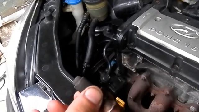 Замена верхнего ламбда зонд на Хендай Гетц