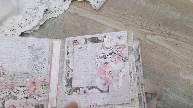 Свадебный Шебби альбом " Розовый сад". смотреть онлайн