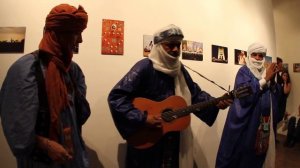 Tinariwen - Abdallah & Hassan of Tinariwen with JeConte - fundraiser for ESSAKANE Film