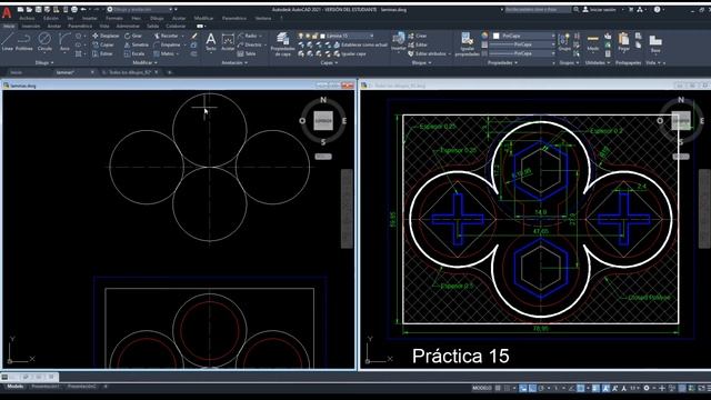 Lección 18 Autocad Sombreados y polígono смотреть онлайн
