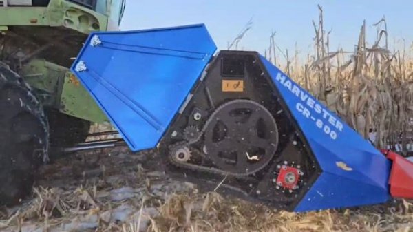 Уборка кукурузы жаткой Harvester CR-800 от Энергон Агро