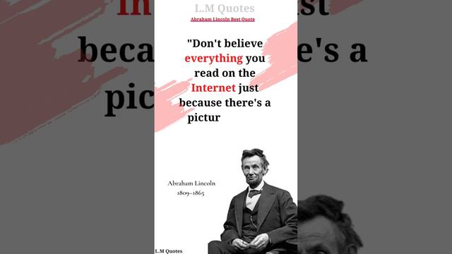 Don't believe everything || Abraham Lincoln || Motivational || #motivation #quotes #abrahamlincoln смотреть онлайн
