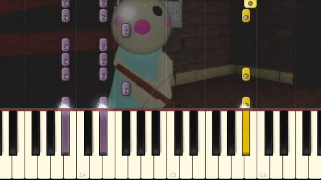 Piggy ROBLOX Bunny Soundtrack Song on PIANO смотреть онлайн