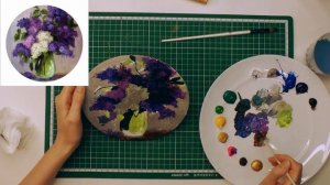 Мастер-класс по живописи "Сирень на круглом холсте"