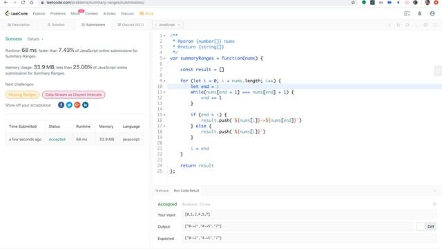 leetCode 228 - Summary Ranges | JSer - algorithm & JavaScript смотреть онлайн