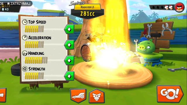 Angry Birds Go ulepszenie 3 poziom смотреть онлайн