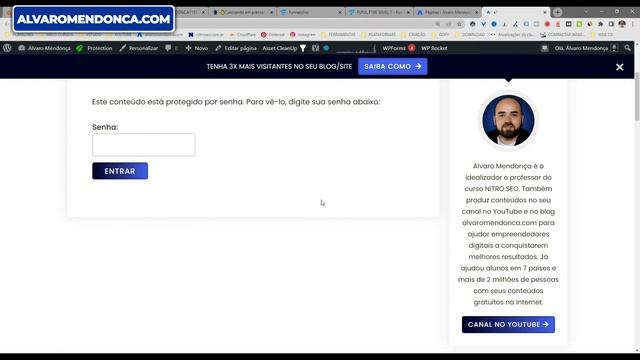 Como CRIAR SENHA Para Acessar Uma Página no WordPress - Bloquear Páginas e Posts смотреть онлайн