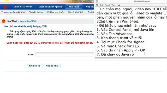 Lỗi nộp thuế Failed to validate certificate смотреть онлайн