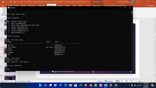 How to Create Tables in Oracle SQL and what are Data Types in Oracle (Beginners) BashcomTech смотреть онлайн
