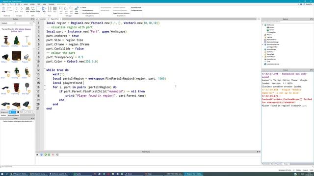 Working With Region3 | Roblox Scripting Tutorials ?? смотреть онлайн
