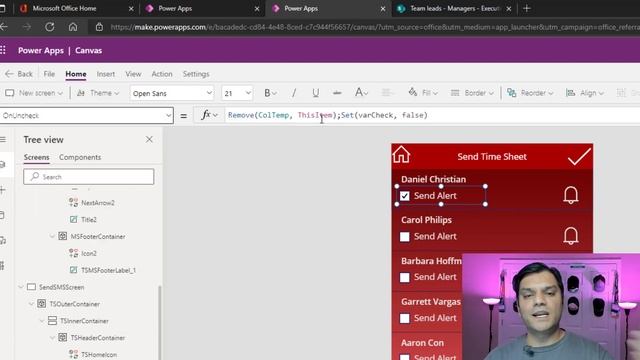 Sending SMS Text From Power Apps